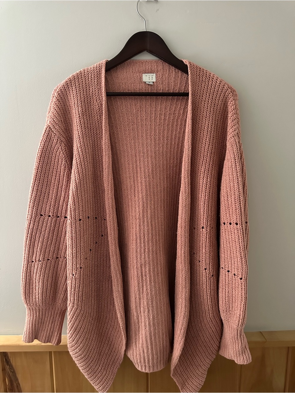 a new day Blush Pink Open-Front Knit Cardigan